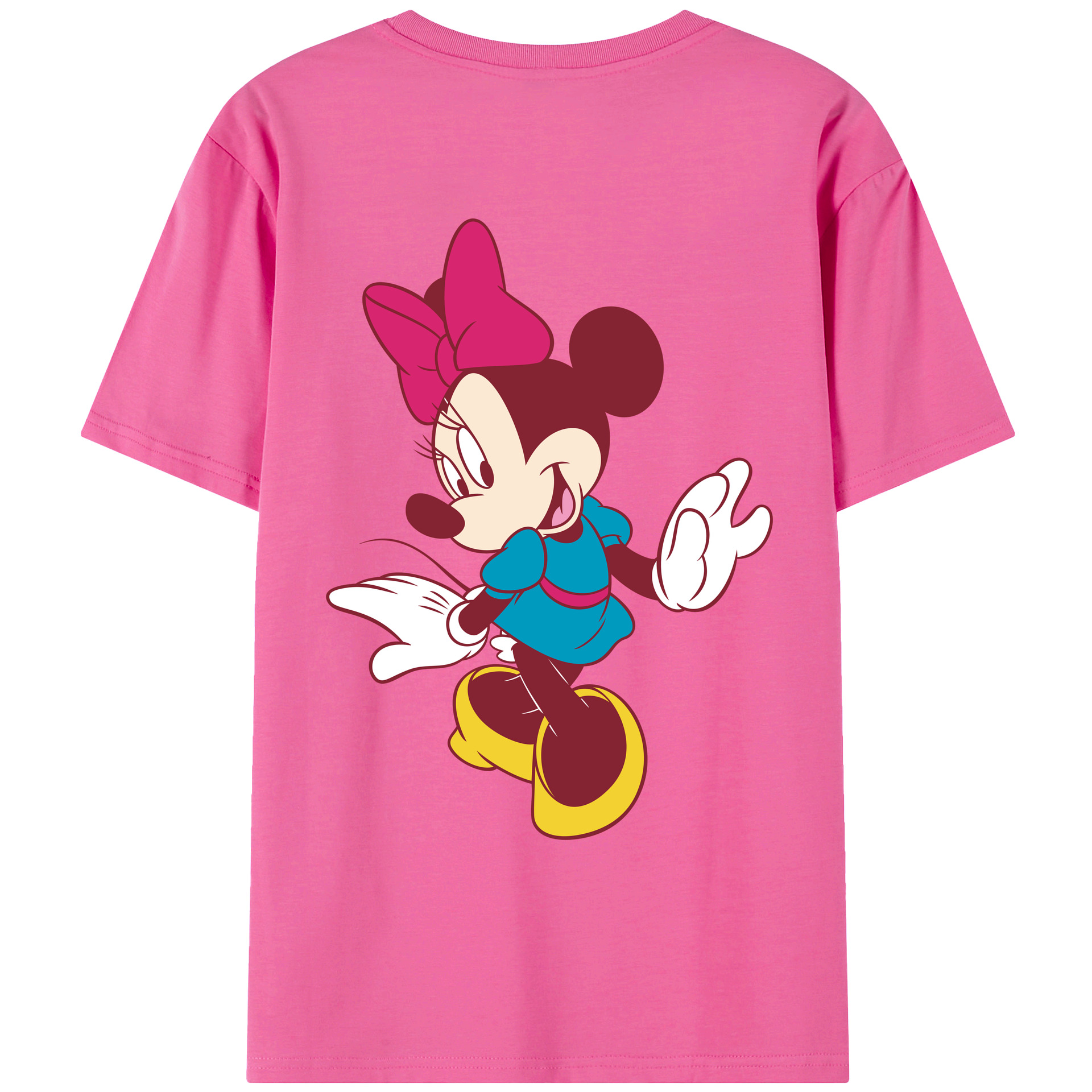 （画像用） ミッキーマウス Mickey Mouse レディース半袖Tシャツ(バックプリント)